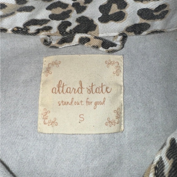 Altar'd State Leopard Print Denim Jacket - Picture 6 of 6